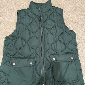 Thread & Supply Dark Green Quilted Vest